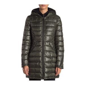 NWT French Connection Designer Brand Quilted Jacket Olive Puffer XS Womens